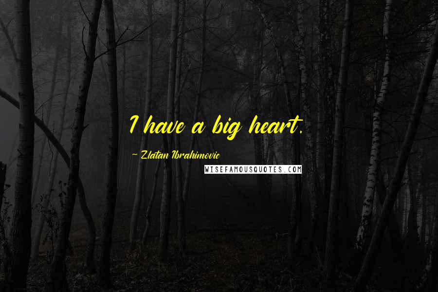 Zlatan Ibrahimovic Quotes: I have a big heart.