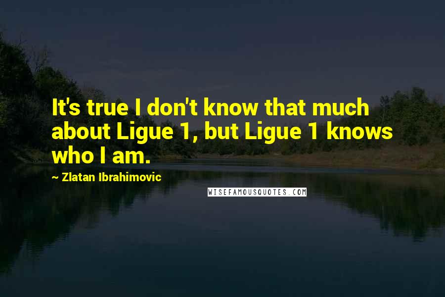 Zlatan Ibrahimovic Quotes: It's true I don't know that much about Ligue 1, but Ligue 1 knows who I am.