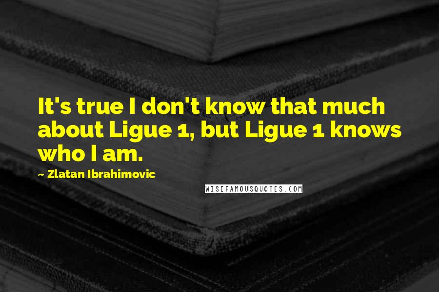 Zlatan Ibrahimovic Quotes: It's true I don't know that much about Ligue 1, but Ligue 1 knows who I am.