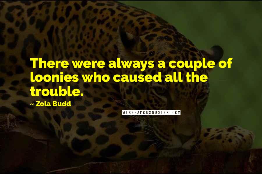 Zola Budd Quotes: There were always a couple of loonies who caused all the trouble.