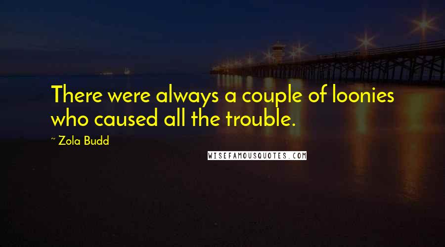 Zola Budd Quotes: There were always a couple of loonies who caused all the trouble.