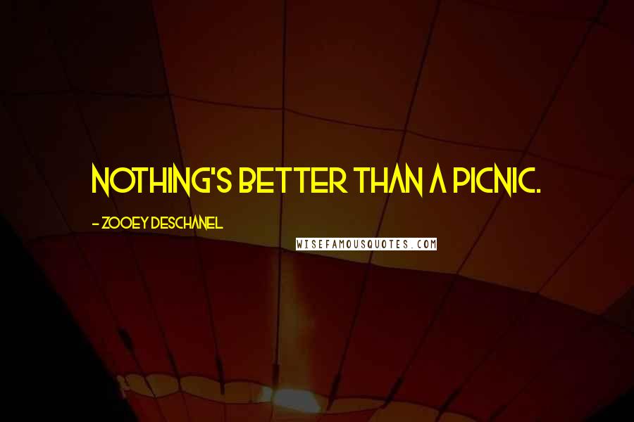 Zooey Deschanel Quotes: Nothing's better than a picnic.