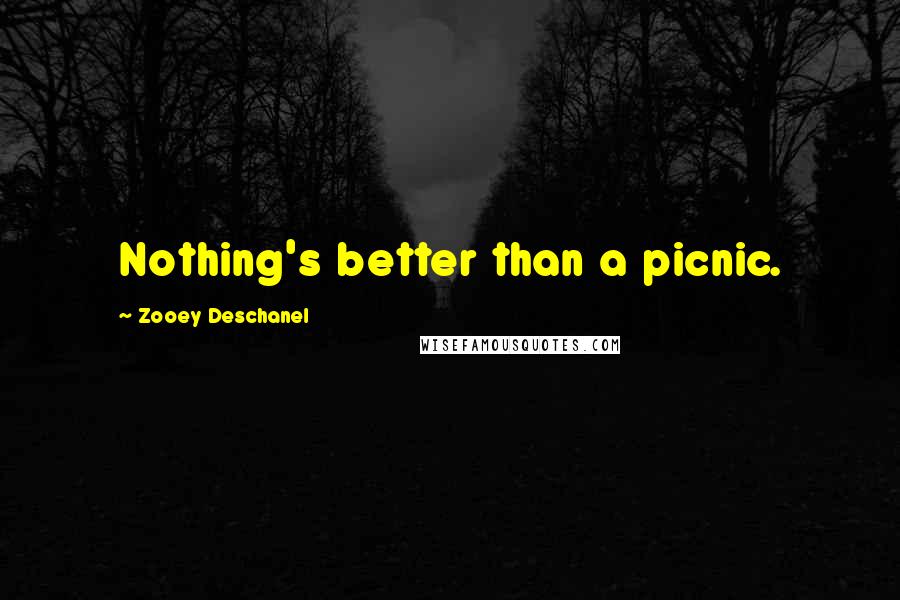 Zooey Deschanel Quotes: Nothing's better than a picnic.