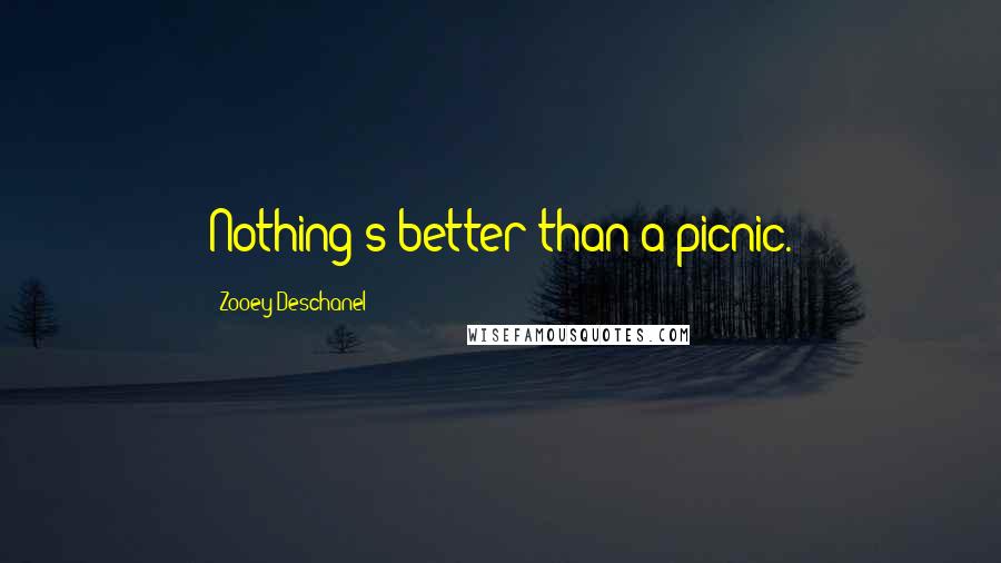 Zooey Deschanel Quotes: Nothing's better than a picnic.