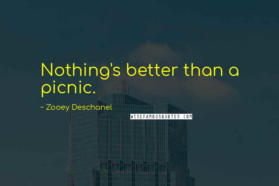 Zooey Deschanel Quotes: Nothing's better than a picnic.