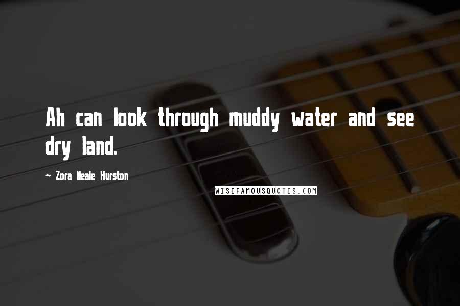 Zora Neale Hurston Quotes: Ah can look through muddy water and see dry land.
