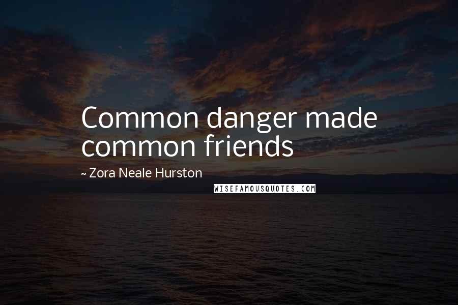Zora Neale Hurston Quotes: Common danger made common friends