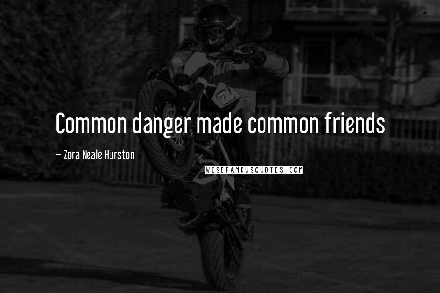 Zora Neale Hurston Quotes: Common danger made common friends