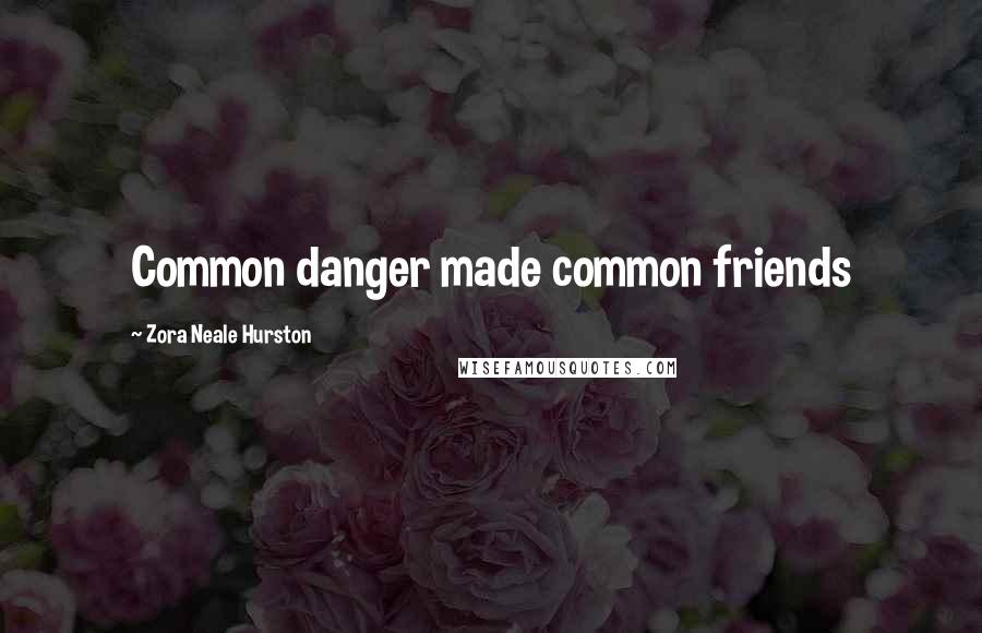 Zora Neale Hurston Quotes: Common danger made common friends