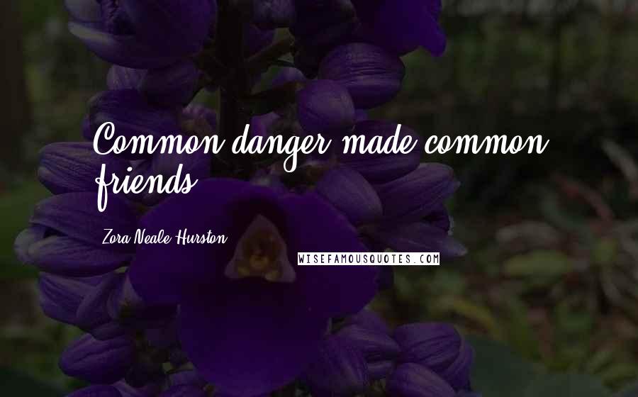 Zora Neale Hurston Quotes: Common danger made common friends