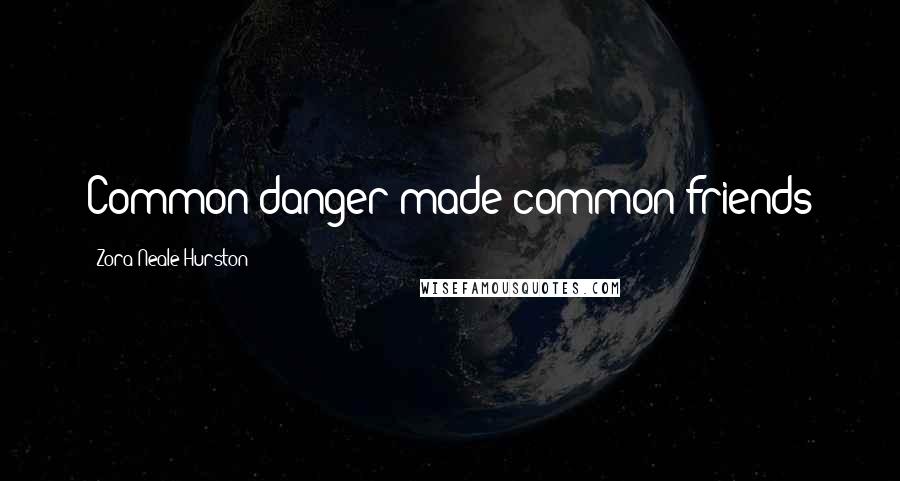 Zora Neale Hurston Quotes: Common danger made common friends