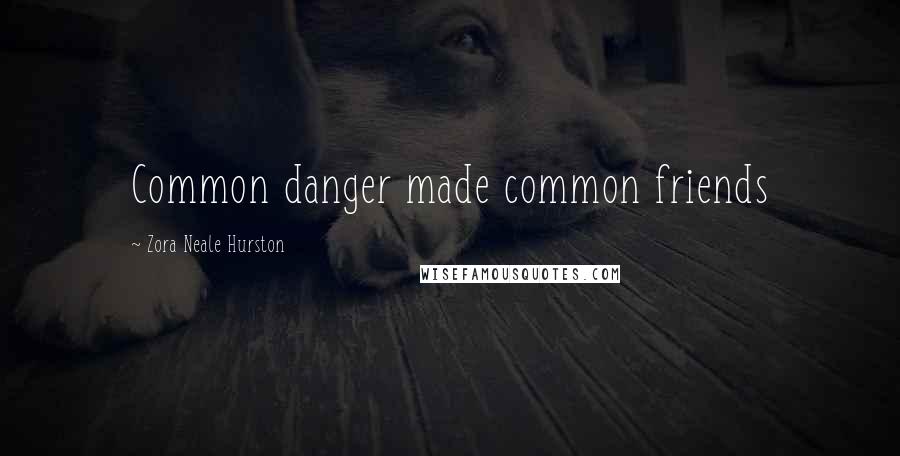 Zora Neale Hurston Quotes: Common danger made common friends