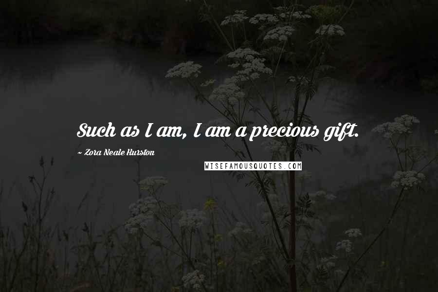 Zora Neale Hurston Quotes: Such as I am, I am a precious gift.