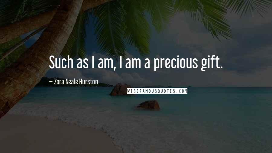 Zora Neale Hurston Quotes: Such as I am, I am a precious gift.