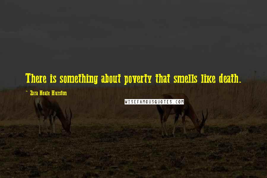 Zora Neale Hurston Quotes: There is something about poverty that smells like death.