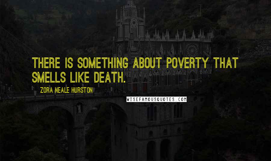 Zora Neale Hurston Quotes: There is something about poverty that smells like death.