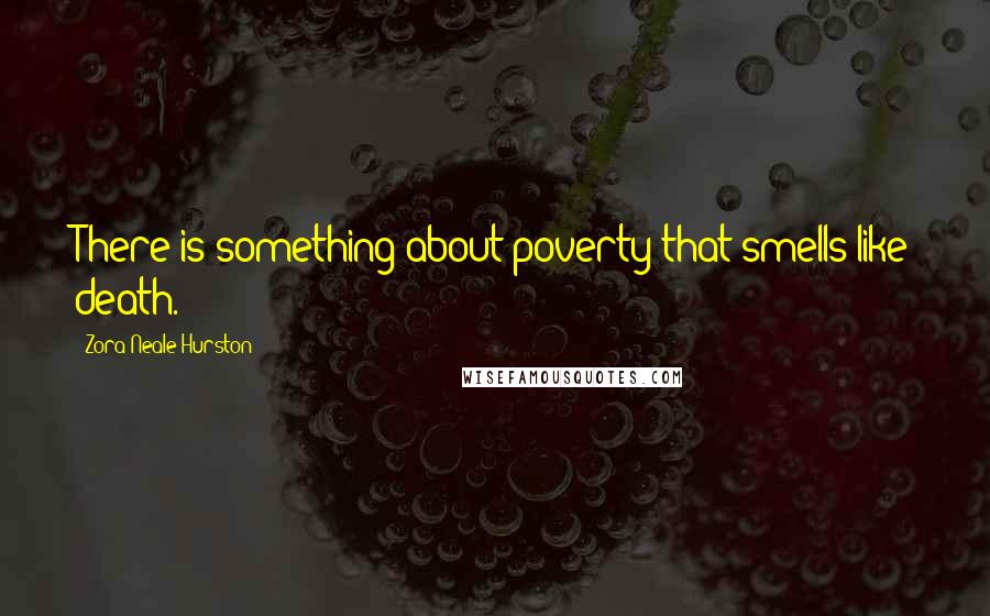 Zora Neale Hurston Quotes: There is something about poverty that smells like death.