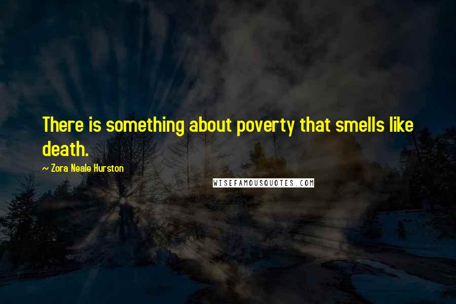Zora Neale Hurston Quotes: There is something about poverty that smells like death.