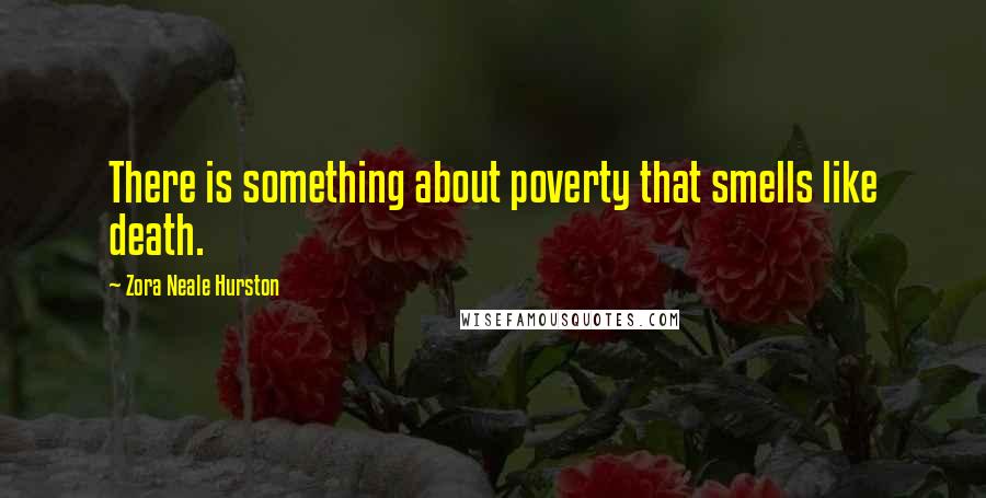 Zora Neale Hurston Quotes: There is something about poverty that smells like death.