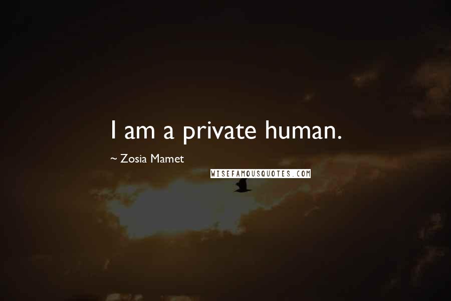 Zosia Mamet Quotes: I am a private human.