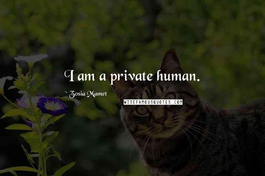 Zosia Mamet Quotes: I am a private human.