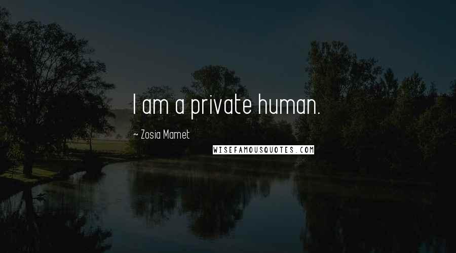 Zosia Mamet Quotes: I am a private human.