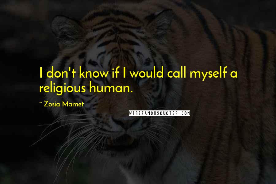 Zosia Mamet Quotes: I don't know if I would call myself a religious human.