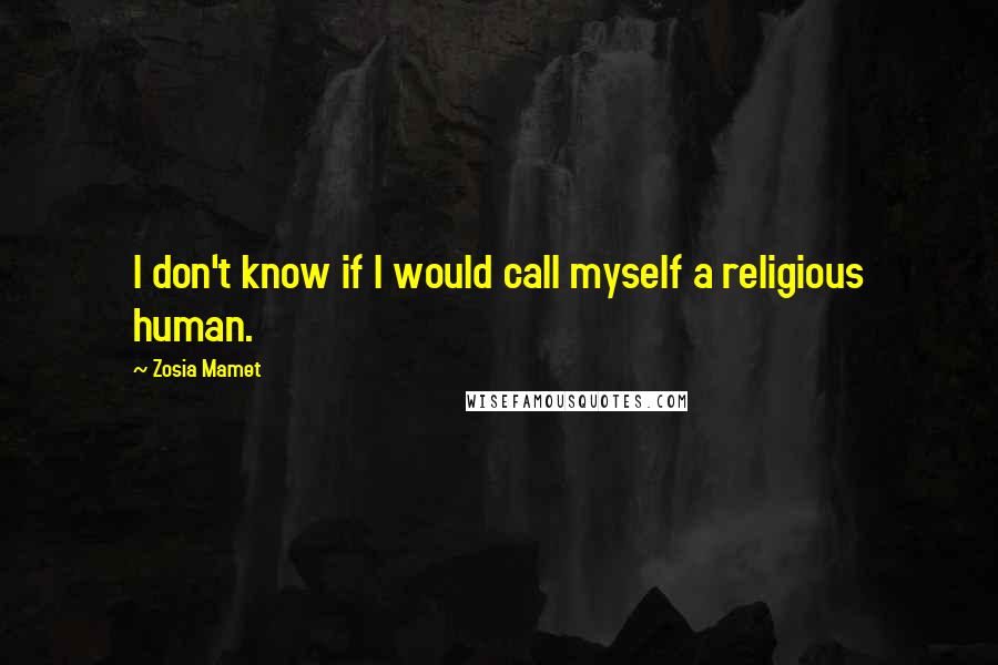 Zosia Mamet Quotes: I don't know if I would call myself a religious human.
