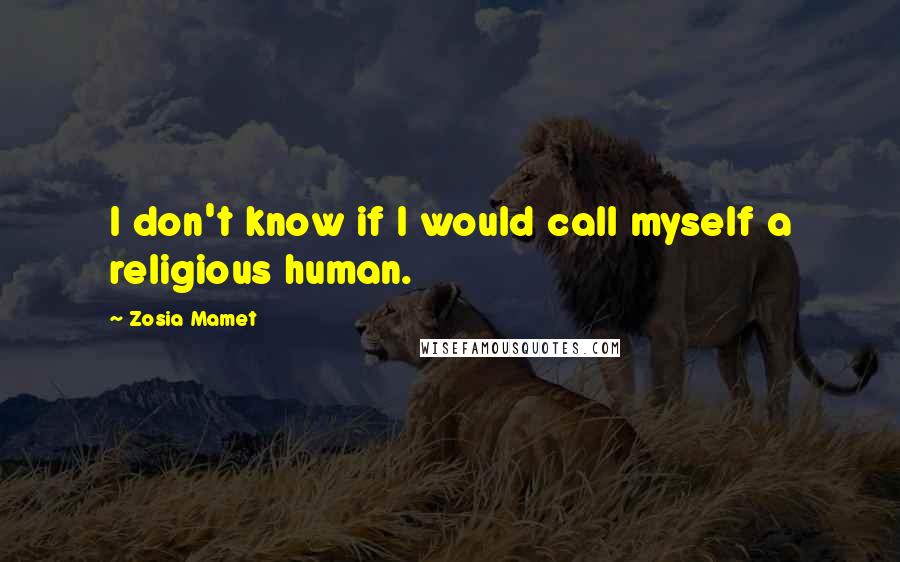 Zosia Mamet Quotes: I don't know if I would call myself a religious human.