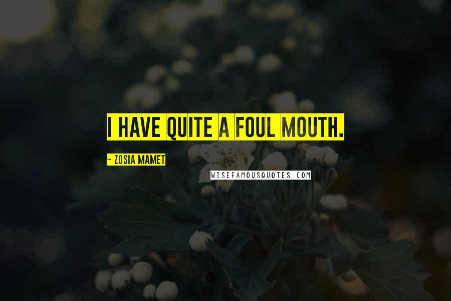 Zosia Mamet Quotes: I have quite a foul mouth.