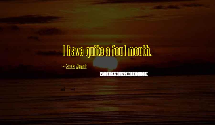 Zosia Mamet Quotes: I have quite a foul mouth.