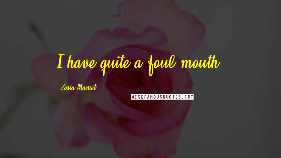 Zosia Mamet Quotes: I have quite a foul mouth.