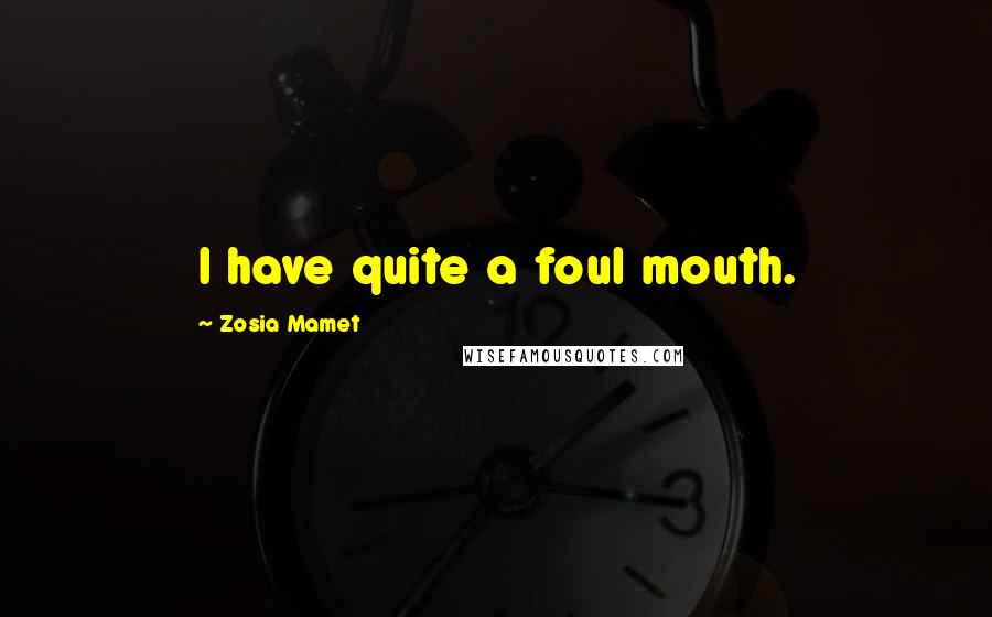 Zosia Mamet Quotes: I have quite a foul mouth.