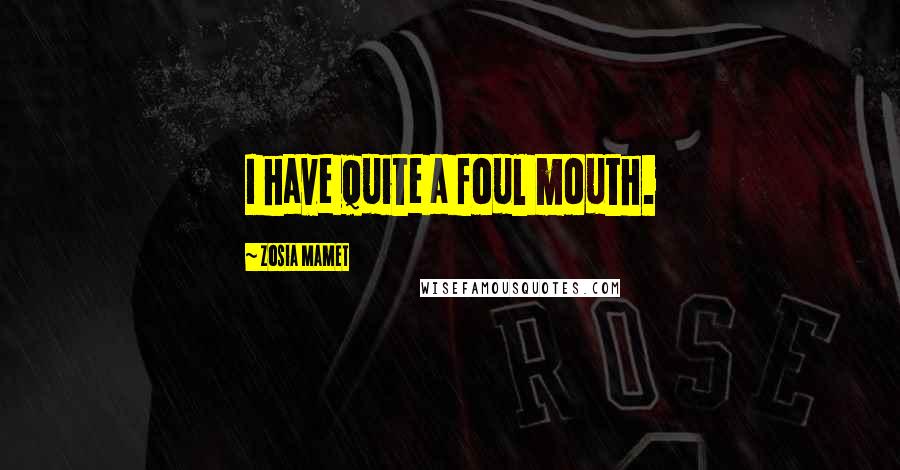 Zosia Mamet Quotes: I have quite a foul mouth.