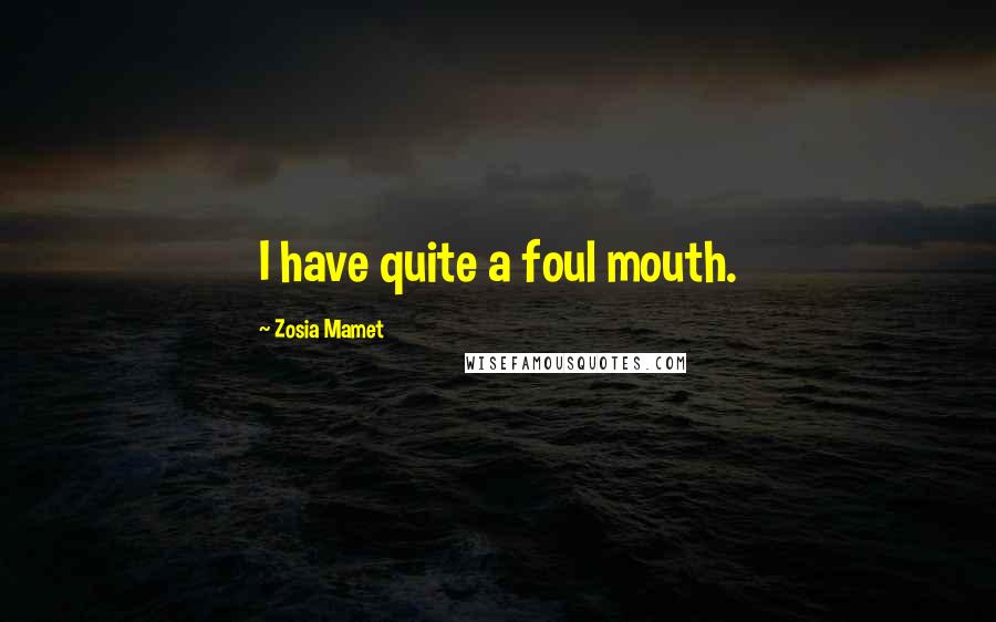 Zosia Mamet Quotes: I have quite a foul mouth.