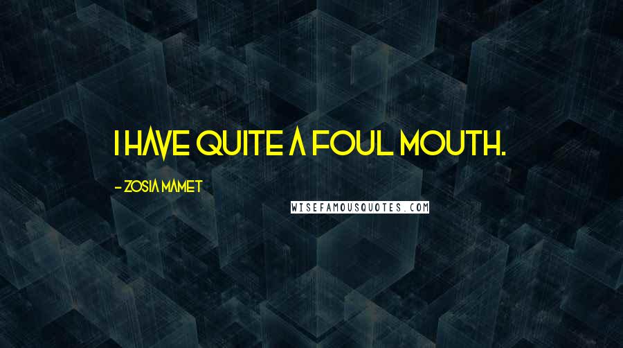 Zosia Mamet Quotes: I have quite a foul mouth.