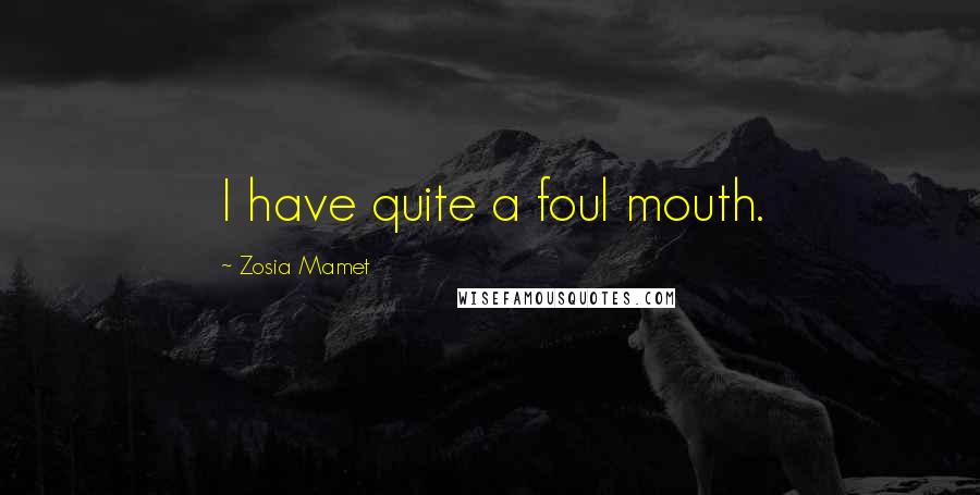 Zosia Mamet Quotes: I have quite a foul mouth.