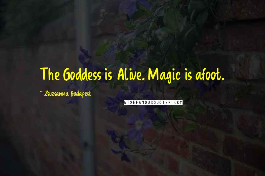 Zsuzsanna Budapest Quotes: The Goddess is Alive. Magic is afoot.