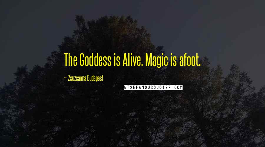 Zsuzsanna Budapest Quotes: The Goddess is Alive. Magic is afoot.