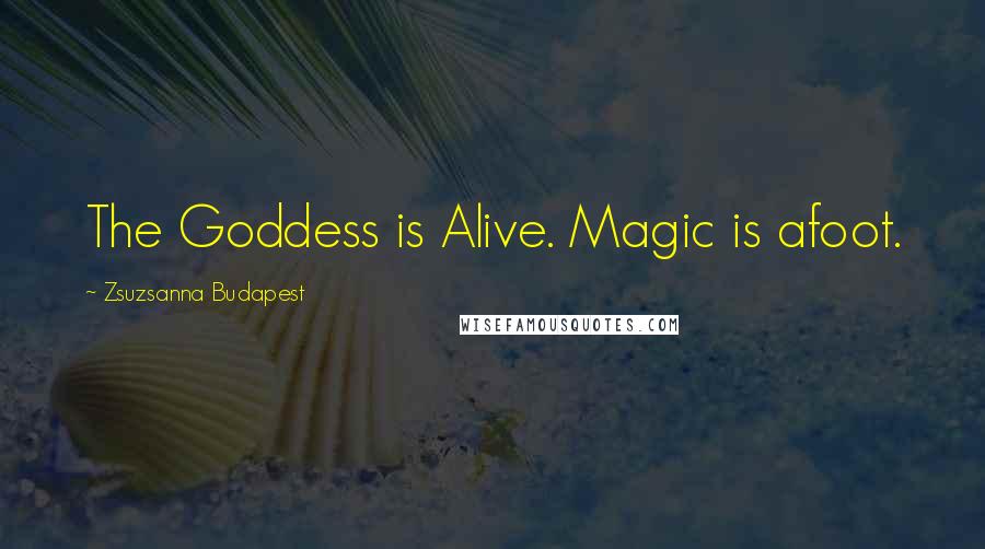 Zsuzsanna Budapest Quotes: The Goddess is Alive. Magic is afoot.