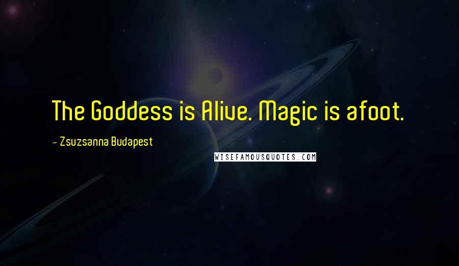 Zsuzsanna Budapest Quotes: The Goddess is Alive. Magic is afoot.