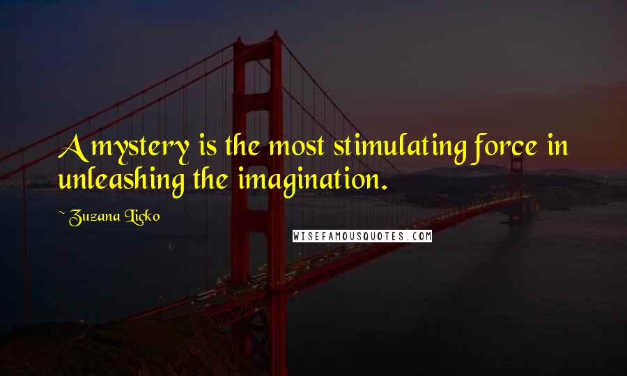 Zuzana Licko Quotes: A mystery is the most stimulating force in unleashing the imagination.