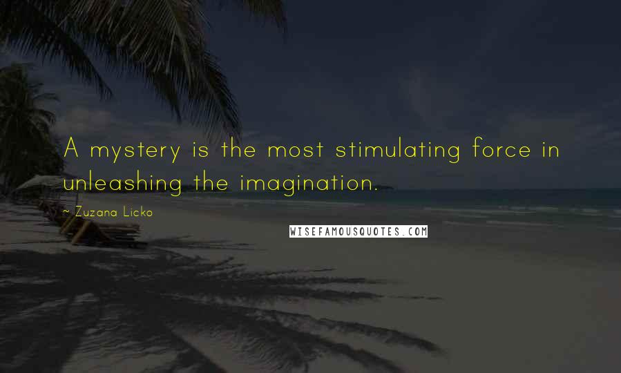 Zuzana Licko Quotes: A mystery is the most stimulating force in unleashing the imagination.