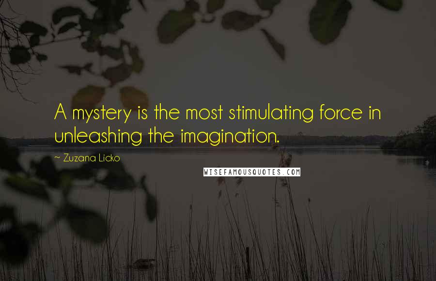 Zuzana Licko Quotes: A mystery is the most stimulating force in unleashing the imagination.