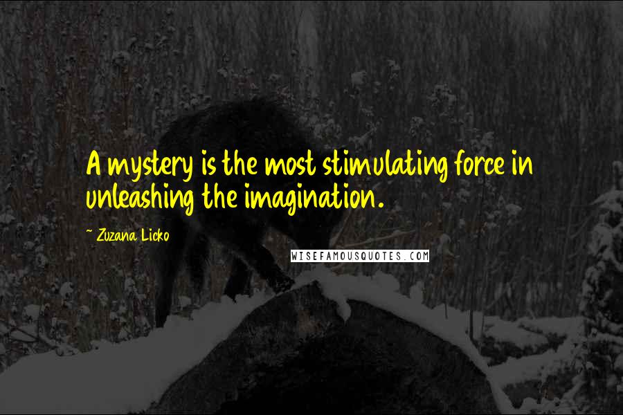 Zuzana Licko Quotes: A mystery is the most stimulating force in unleashing the imagination.