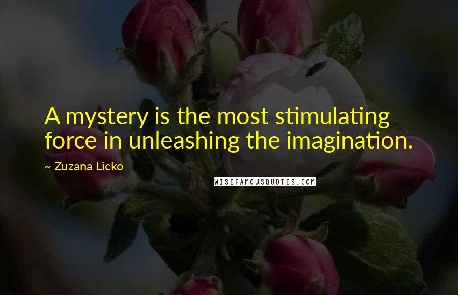 Zuzana Licko Quotes: A mystery is the most stimulating force in unleashing the imagination.